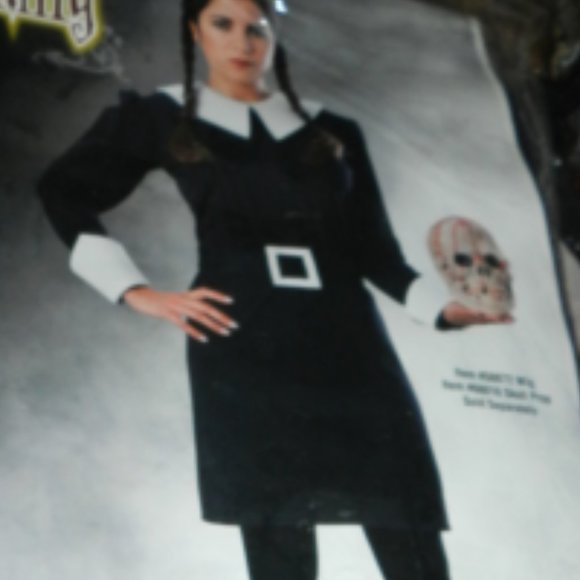 🆕 WEDENSDAY WOMENS THE ADDAMS FAMILY COSTUME SET MEDIUM 🆕SHIPS FAST😮💨⚡🚚 - Picture 2 of 11